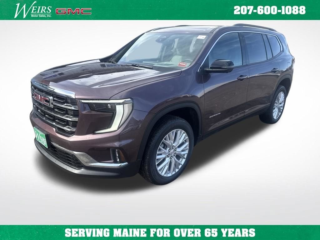 2026 GMC Acadia Elevation in Crystal Metallic — front three-quarter view
