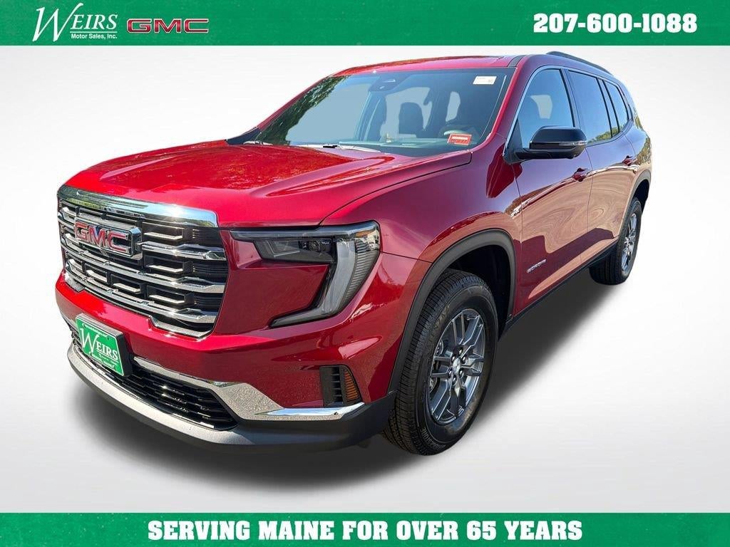 2026 GMC Acadia Elevation in Volcanic Red Tintcoat — front three-quarter view
