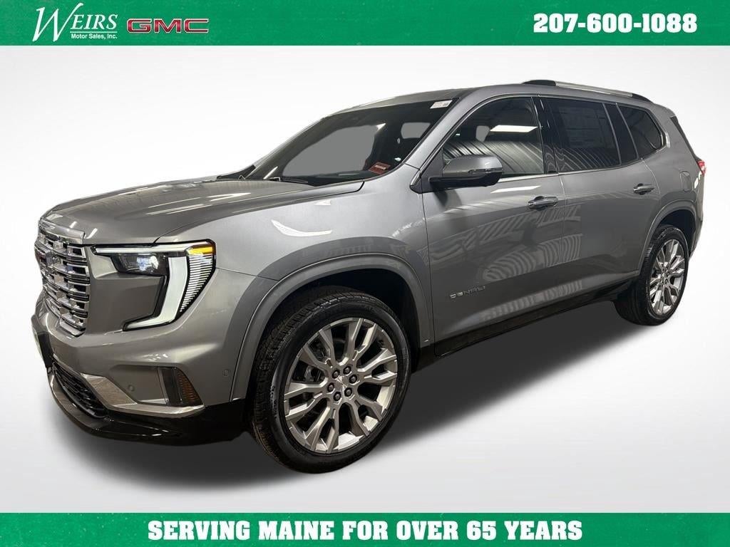 2026 GMC Acadia Denali in Sterling Metallic — front three-quarter view