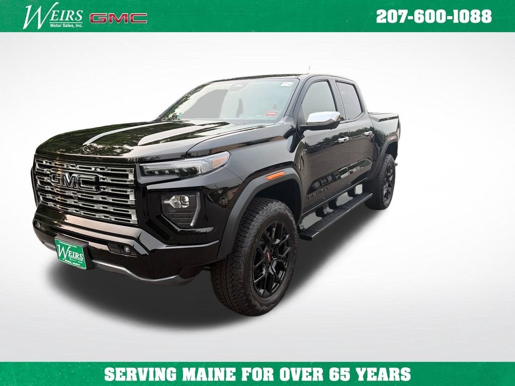 2026 GMC Canyon Denali in Onyx Black — front three-quarter view