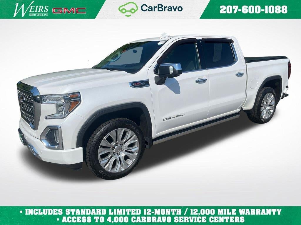 2021 GMC Sierra 1500 Denali in White Frost Tricoat — front three-quarter view