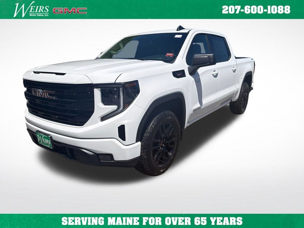 2026 GMC Sierra 1500 Elevation in Summit White — front three-quarter view