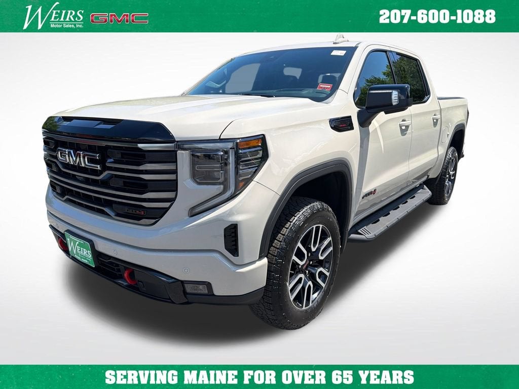 2026 GMC Sierra 1500 AT4 in Coastal Dune — front three-quarter view