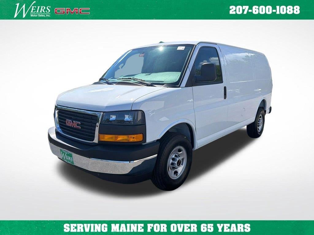 2026 GMC Savana Cargo Work Van in Summit White — front three-quarter view