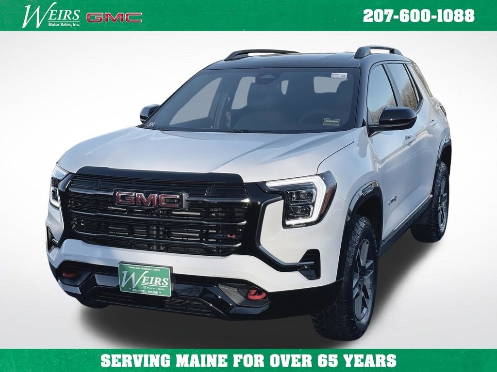 2026 GMC Terrain AT4 in Summit White — front three-quarter view