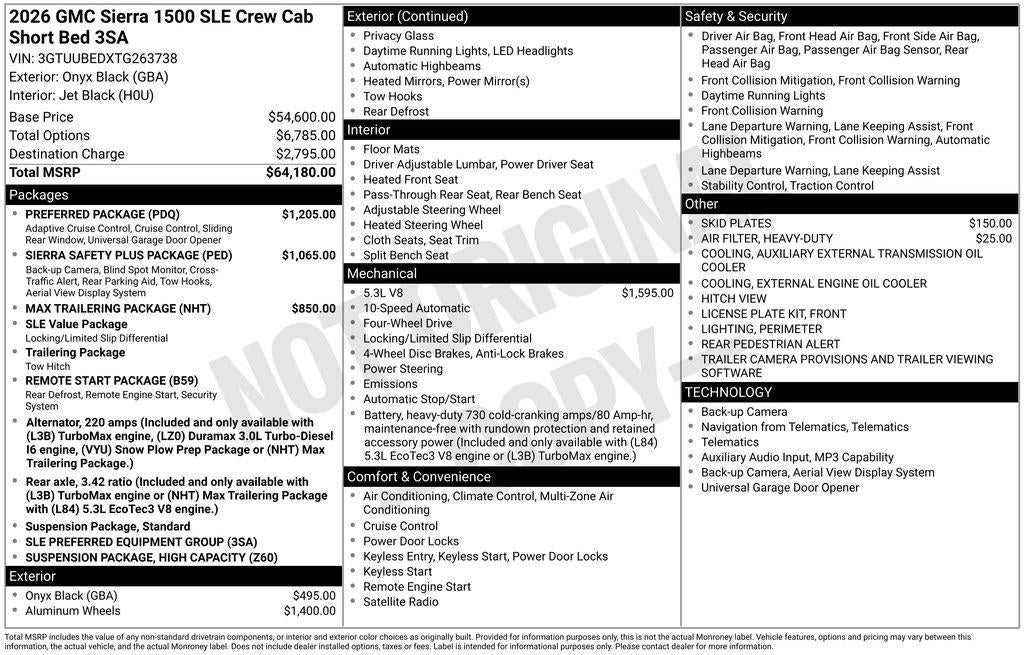 2026 GMC Sierra 1500 — interior view
