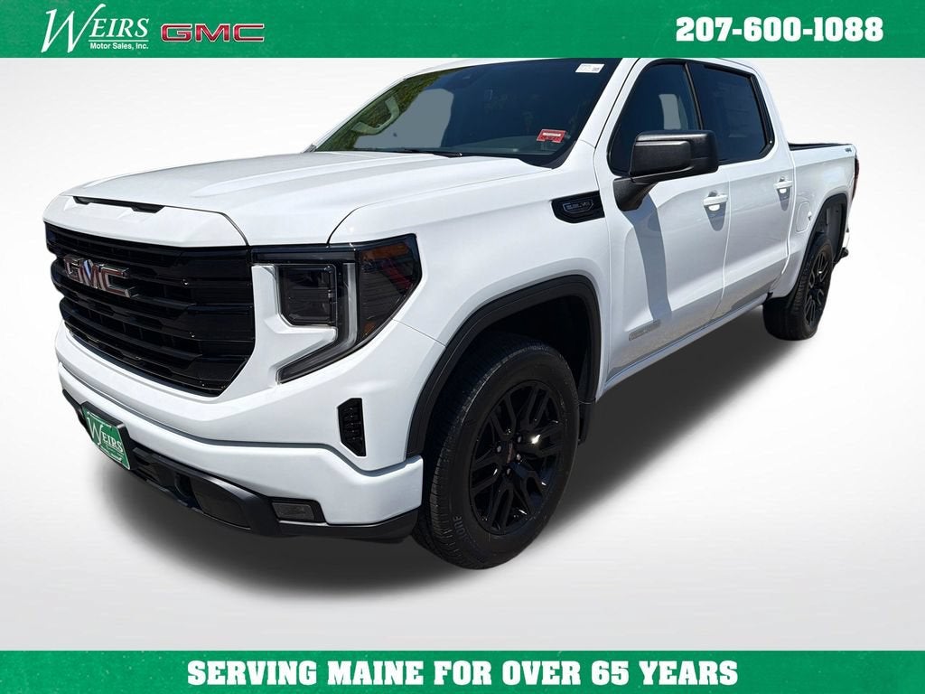 2026 GMC Sierra 1500 Elevation in Summit White — front three-quarter view