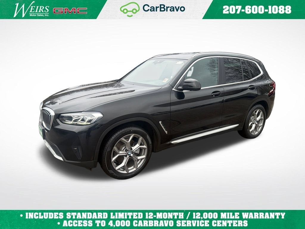 2023 BMW X3 xDrive30i in Black — front three-quarter view